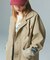 FADED STAND COLLAR LONG COAT