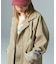 FADED STAND COLLAR LONG COAT