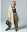 FADED STAND COLLAR LONG COAT