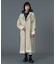 FADED STAND COLLAR LONG COAT