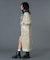 FADED STAND COLLAR LONG COAT