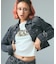 FADED FACE LABEL COMPACT DENIM JACKET