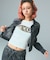 FADED FACE LABEL COMPACT DENIM JACKET