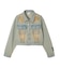 FADED FACE LABEL COMPACT DENIM JACKET