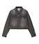 FADED FACE LABEL COMPACT DENIM JACKET