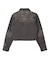 FADED FACE LABEL COMPACT DENIM JACKET