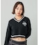 EMBLEM V-NECK KNIT TOP