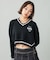 EMBLEM V-NECK KNIT TOP