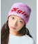 LOGO AND HAZY PATTERN REVERSIBLE BEANIE