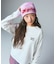 LOGO AND HAZY PATTERN REVERSIBLE BEANIE