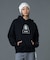 SPRAY LOGO AND STUDDED BEANIE