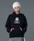 SPRAY LOGO AND STUDDED BEANIE