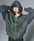 LOGO JACQUARD ZIP UP KNIT HOODIE