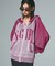 LOGO JACQUARD ZIP UP KNIT HOODIE