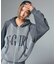 LOGO JACQUARD ZIP UP KNIT HOODIE
