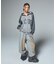 LOGO JACQUARD ZIP UP KNIT HOODIE