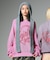 HEART SPRAY LOGO KNIT TOP