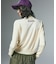 NUMBERING JACQUARD ZIP UP KNIT TOP