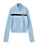 NUMBERING JACQUARD ZIP UP KNIT TOP