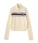 NUMBERING JACQUARD ZIP UP KNIT TOP