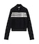 NUMBERING JACQUARD ZIP UP KNIT TOP