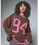 NUMBERING JACQUARD KNIT TOP