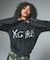LOGO JACQUARD ZIP UP SHAGGY KNIT TOP
