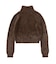 LOGO JACQUARD ZIP UP SHAGGY KNIT TOP