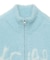 LOGO JACQUARD ZIP UP SHAGGY KNIT TOP