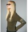 FADED WOVEN MIX ZIP UP KNIT TOP