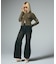 FADED WOVEN MIX ZIP UP KNIT TOP