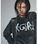 LOGO JACQUARD SHAGGY KNIT TOP