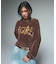 LOGO JACQUARD SHAGGY KNIT TOP