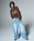 LOGO JACQUARD SHAGGY KNIT TOP
