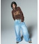 LOGO JACQUARD SHAGGY KNIT TOP