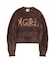 LOGO JACQUARD SHAGGY KNIT TOP