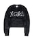 LOGO JACQUARD SHAGGY KNIT TOP