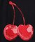 CHERRY JACQUARD KNIT TOP