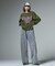 SCRATCHED LOGO JACQUARD KNIT TOP