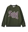 SCRATCHED LOGO JACQUARD KNIT TOP