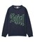 SCRATCHED LOGO JACQUARD KNIT TOP