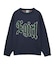 SCRATCHED LOGO JACQUARD KNIT TOP