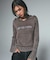 FADED WOVEN MIX KNIT HOODIE