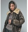 FADED WOVEN MIX KNIT HOODIE