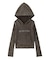 FADED WOVEN MIX KNIT HOODIE