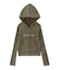 FADED WOVEN MIX KNIT HOODIE