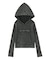 FADED WOVEN MIX KNIT HOODIE