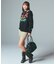 COLLEGE LOGO JACQUARD ZIP UP KNIT HOODIE
