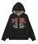 COLLEGE LOGO JACQUARD ZIP UP KNIT HOODIE