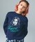 CURSIVE LOGO AND FACE JACQUARD KNIT TOP